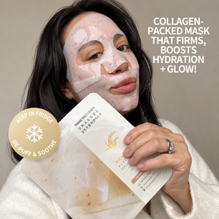 Rice Pure Glow Collagen Hydrogel Masks x 4pcs