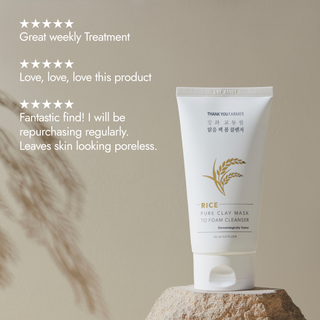 Rice Pure Clay Mask to Foam Cleanser 150ml