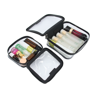 Luxury Cosmetics Duo Bag Set - Black