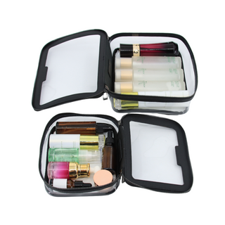 Luxury Cosmetics Duo Bag Set - Black